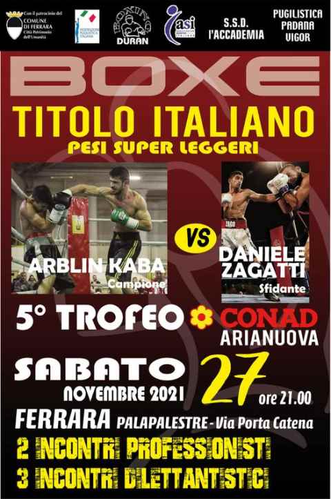 Boxe, Arblin Kaba si conferma campione italiano dei superleggeri