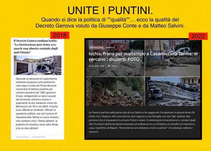 Frana ad Ischia, piangiamo distruzioni e morti. Ma quel retroscena della Nugnes sul condono...