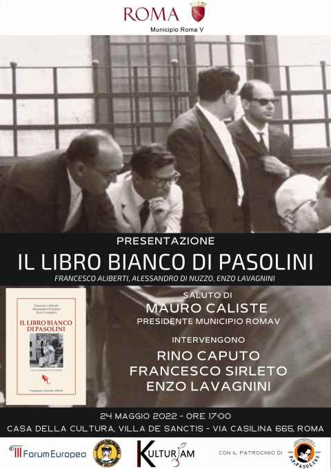 Il libro bianco di Pasolini alla Casa della cultura