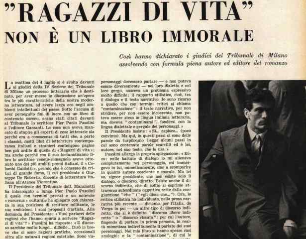Il libro bianco di Pasolini, venticinque anni di processi politici e no
