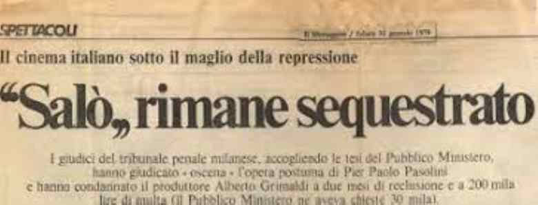 Il libro bianco di Pasolini, venticinque anni di processi politici e no