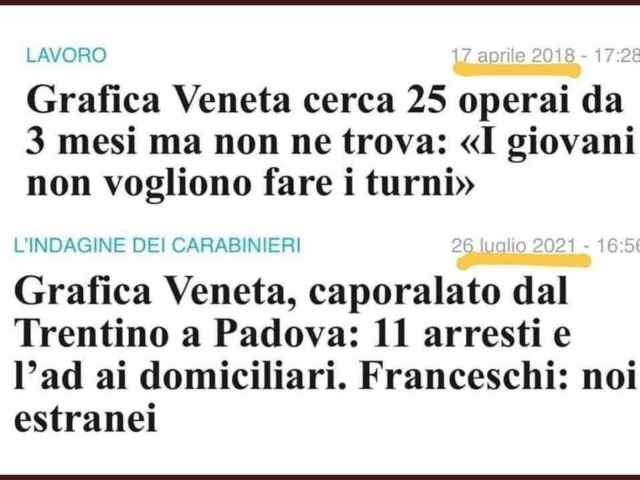 Il paradigma Grafica Veneta: tecnicamente siamo proprio allo schiavismo