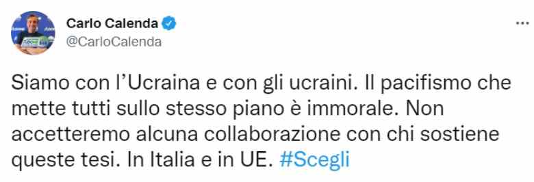 L'atlantismo tossico di Calenda i suoi pacifisti immaginari