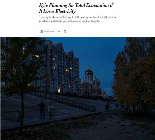 New York Times shock Piano per evacuare Kiev