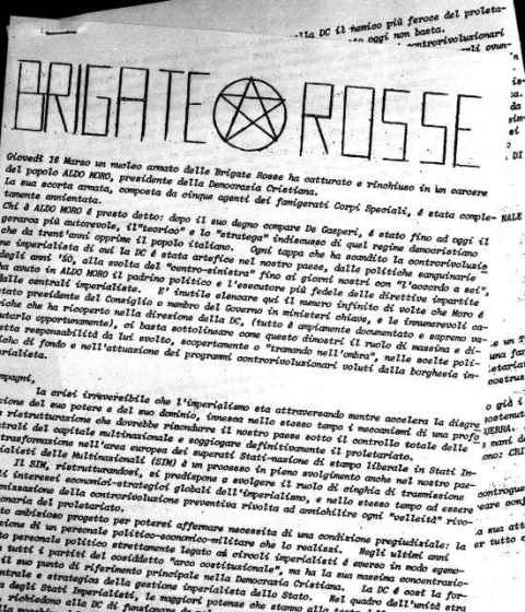 La storia ha un prezzo? All'asta il volantino delle Brigate Rosse sul rapimento di Aldo Moro