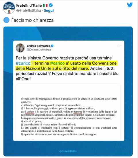 La zavorra umana del 'carico residuale'. E Fratelli d'Italia non distingue il verbo dal sostantivo