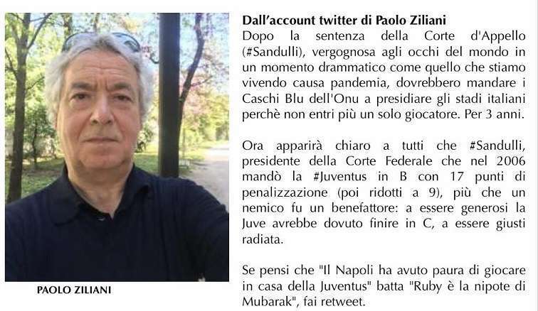 paolo ziliani su twitter