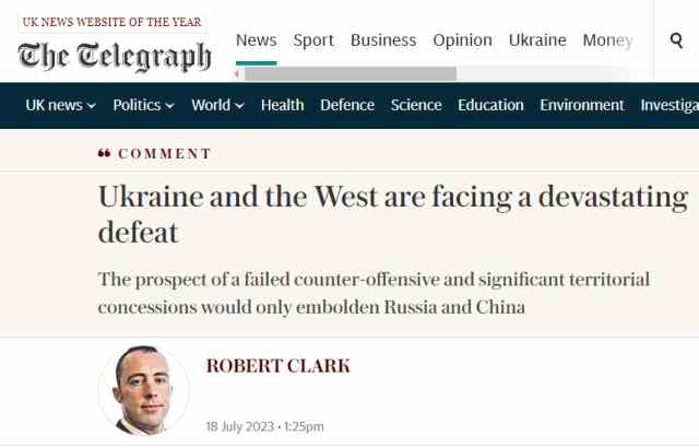 The Telegraph durissimo: "Ucraina e Occidente stanno affrontando una sconfitta devastante"